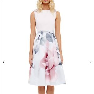 Ted Baker Riina Porcelain Rose Bow Dress, Ecru-4